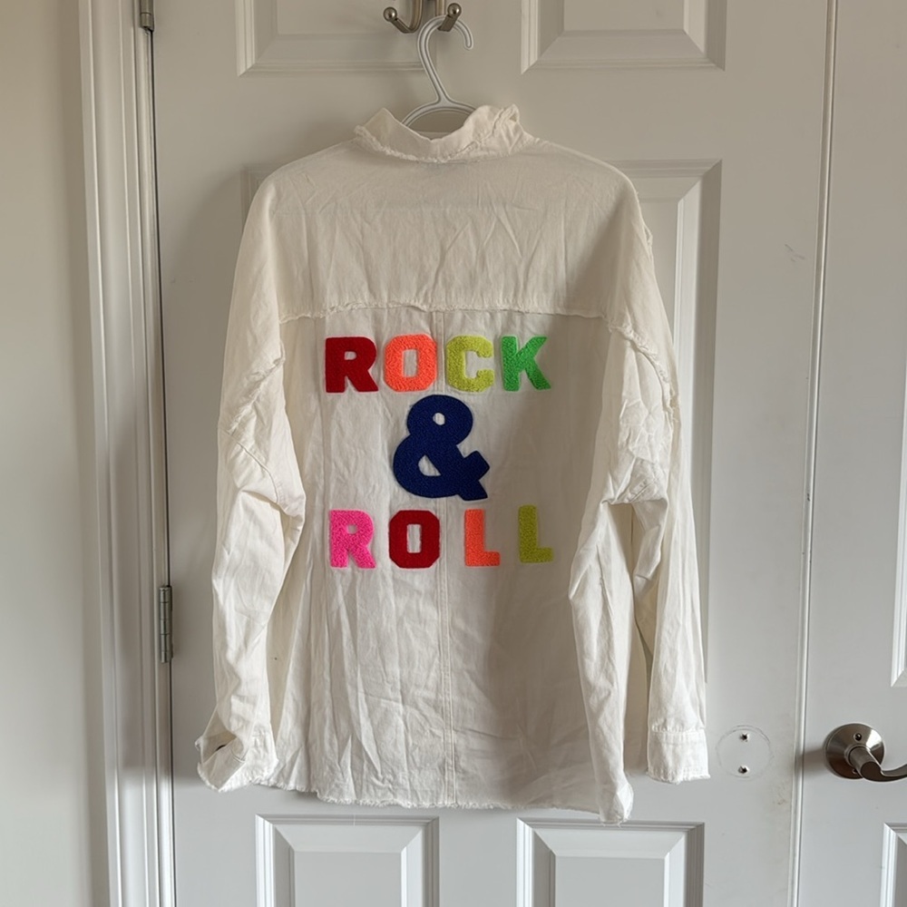 NWT Davi & Dani Rock & Roll Fringe Hem Snap Butto… - image 6